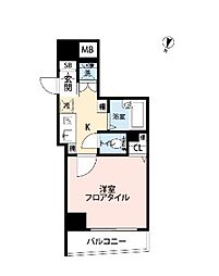CYNTHIA三軒茶屋太子堂 1Kの間取図画像