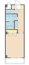ウイルT・Y上馬 1Kの間取図画像