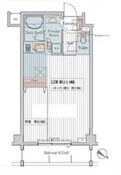 カスタリア三宿 1LDKの間取図画像