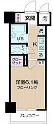 日神パレステージ三軒茶屋2 1Kの間取図画像