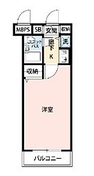 日神パレステージ三軒茶屋 1Kの間取図画像