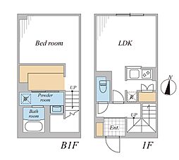 LEGALAND桜新町ANNEX 1LDKの間取図画像