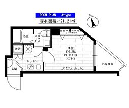 ステージファースト三軒茶屋ASYLCOURT2 1Kの間取図画像