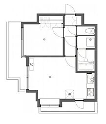 レジデンス三軒茶屋スクエア 1LDKの間取図画像