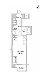 PRIMEURBAN三軒茶屋 ワンルームの間取図画像