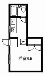 ハイツ池尻 1Kの間取図画像