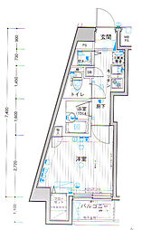 ParkWell代田橋 1Kの間取図画像