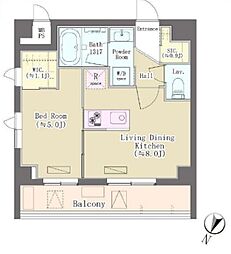 ParkResidence三軒茶屋 1LDKの間取図画像