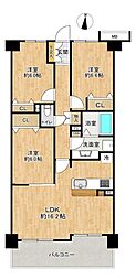 ドメイン八千代勝田台 3LDKの間取図画像