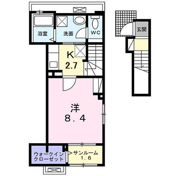 メゾングレーヌ龍野町 201｜兵庫県姫路市龍野町3丁目(賃貸アパート1K・2階・36.33㎡)の写真 その2