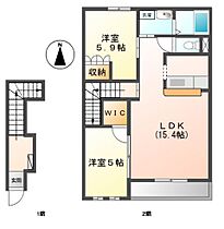 フォレストI  ｜ 兵庫県加古川市野口町二屋（賃貸アパート2LDK・2階・61.20㎡） その2