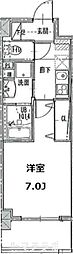 名古屋市営東山線 亀島駅 徒歩5分の賃貸マンション 6階1Kの間取り