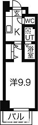 リシュドール鶴舞公園 15階1Kの間取り