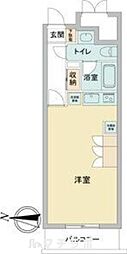 ドゥーエ大須 13階ワンルームの間取り