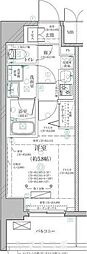 ディアレイシャス泉 7階1Kの間取り