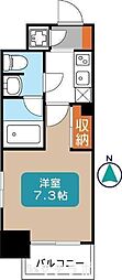 ライブコート泉 1Kの間取図画像