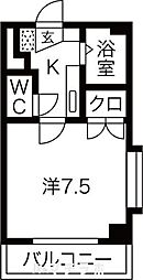 シテイライフ本山 1Kの間取図画像