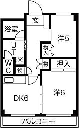 アーバン・レジデンス吹上 2DKの間取図画像