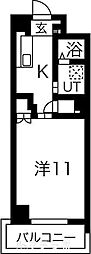 グランダール吹上 1Kの間取図画像