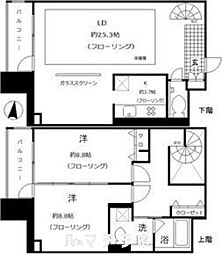 RESIDIA東桜2 2LDKの間取図画像