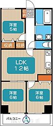 レジデンス代官町スクエア 3LDKの間取図画像