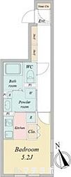 LUORE城西 ワンルームの間取図画像