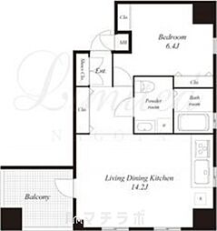 フォンターナ 1LDKの間取図画像