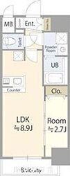 名古屋市中区新栄2丁目マンション 1LDKの間取図画像