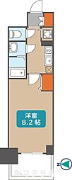 プレサンスジェネ千種内山2 1Kの間取図画像