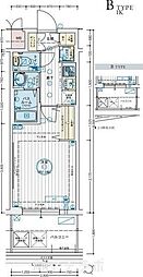 エステムコート名古屋鶴舞シエル 1Kの間取図画像