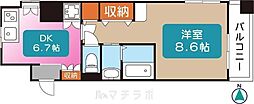 N.S.ZEAL大曽根 1DKの間取図画像