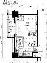 ハーモニーレジデンス名古屋EAST ワンルームの間取図画像