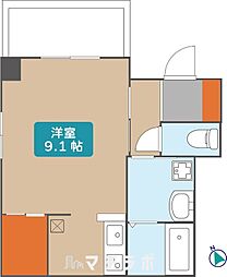 パークアクシス白壁 1Kの間取図画像