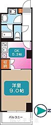 RESIDIA東桜 1DKの間取図画像