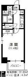 クピットガーデン千代田 1Kの間取図画像