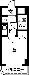 ブリッヂガーデンナゴノ 1Kの間取図画像