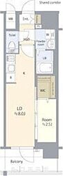 エスリード ザ・レガリア新栄ALTAIER 1LDKの間取図画像