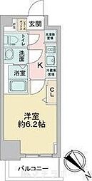 アステリ鶴舞テーセラ 1Kの間取図画像