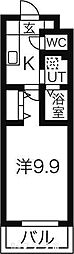 リシュドール鶴舞公園 1Kの間取図画像