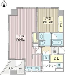 YZmahoroba 1LDKの間取図画像