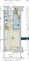 ライジングコート名古屋駅前東 1Kの間取図画像