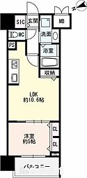 ザ・シンフォニア新栄 1LDKの間取図画像