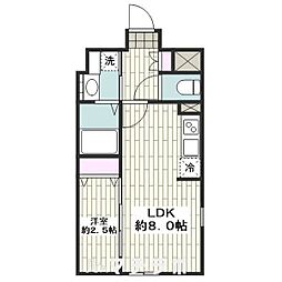 LUORE名古屋駅NORTH 1LDKの間取図画像