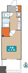 プレサンス泉セントマーク 1Kの間取図画像