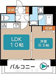 スタジオスクエア泉 1LDKの間取図画像