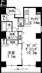 PENCIL柳橋 1LDKの間取図画像