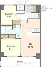S-RESIDENE名駅北alesia(アレシア) 2LDKの間取図画像