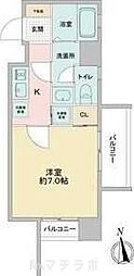 リエス鶴舞WESTTOWER 1Kの間取図画像
