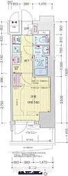 プレサンス新栄ユリシス 1Kの間取図画像