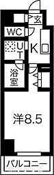 RICHED'OR名駅南 1Kの間取図画像